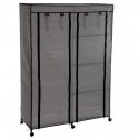 5five Simply Smart Textile vaatekaappi, 118x48x168 cm, musta 5five Simply Smart Textile vaatekaappi, 118x48x168 cm, musta