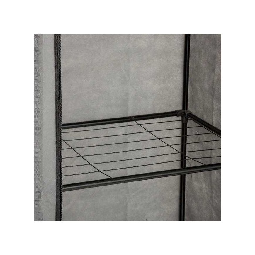 5five Simply Smart Textile wardrobe, 118x48x168 cm, black – 3