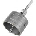 Graphite 85 mm Widia Hole Saw with HEX Adapter and Core Drill Graphite 85 mm Widia Hole Saw with HEX Adapter and Core Drill