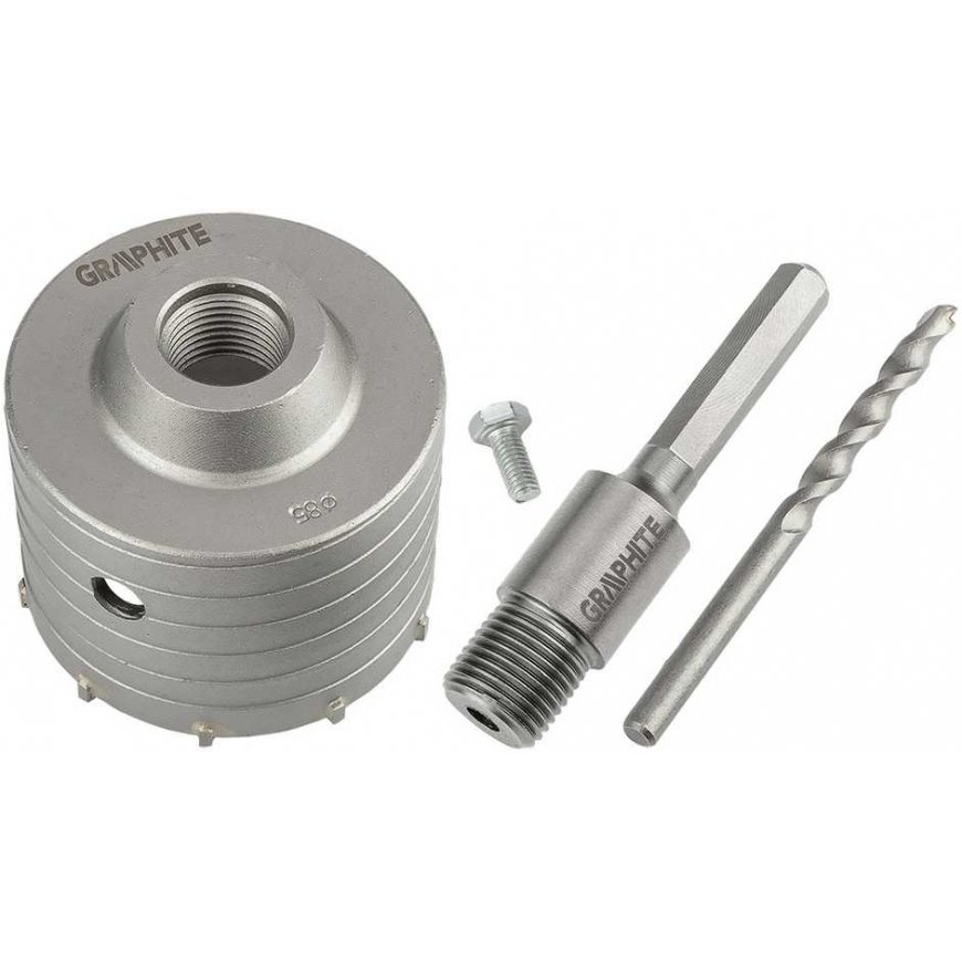 Graphite 85 mm Widia skylių pjūklas su HEX adapteriu ir pagrindiniu grąžtu – 2