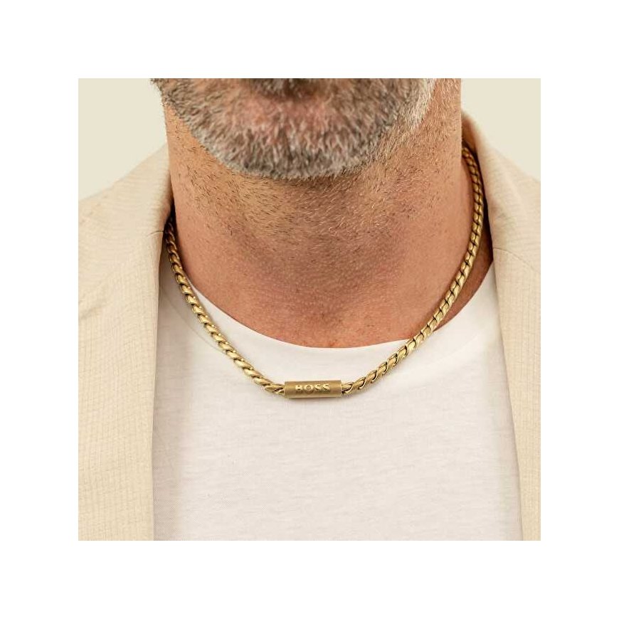 Hugo Boss Stilingas paauksuotas karoliai vyrams Doran 1580694 – 2