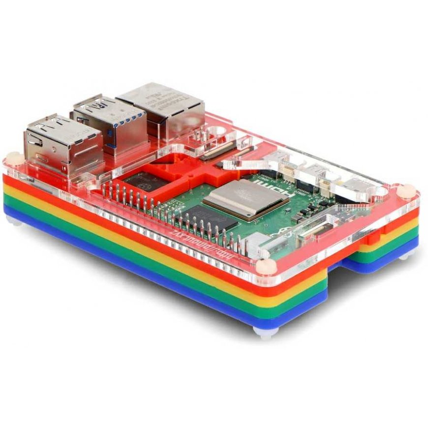 Pibow Coupe 5 – Raspberry Pi 5 Degree – Rainbow – PiMoroni PIM678 – 3