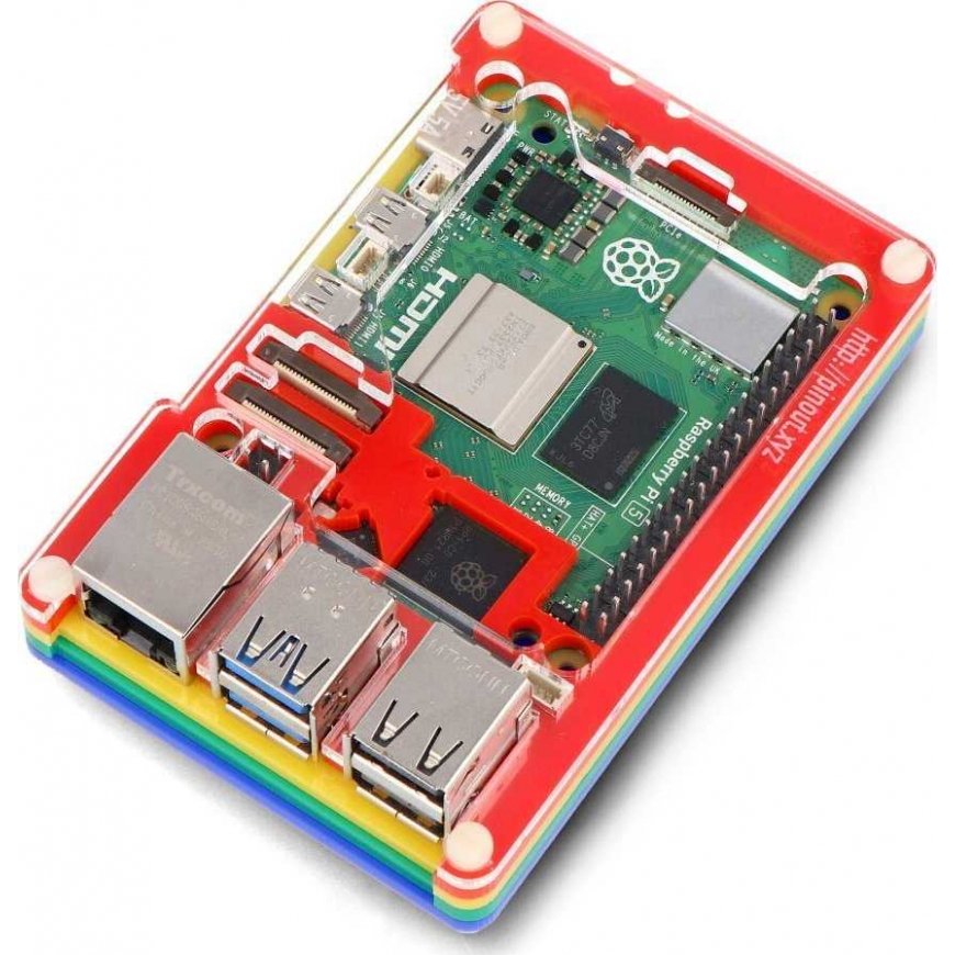 Pibow Coupe 5 – Raspberry Pi 5 laipsnių – Rainbow – PiMoroni PIM678 – 5
