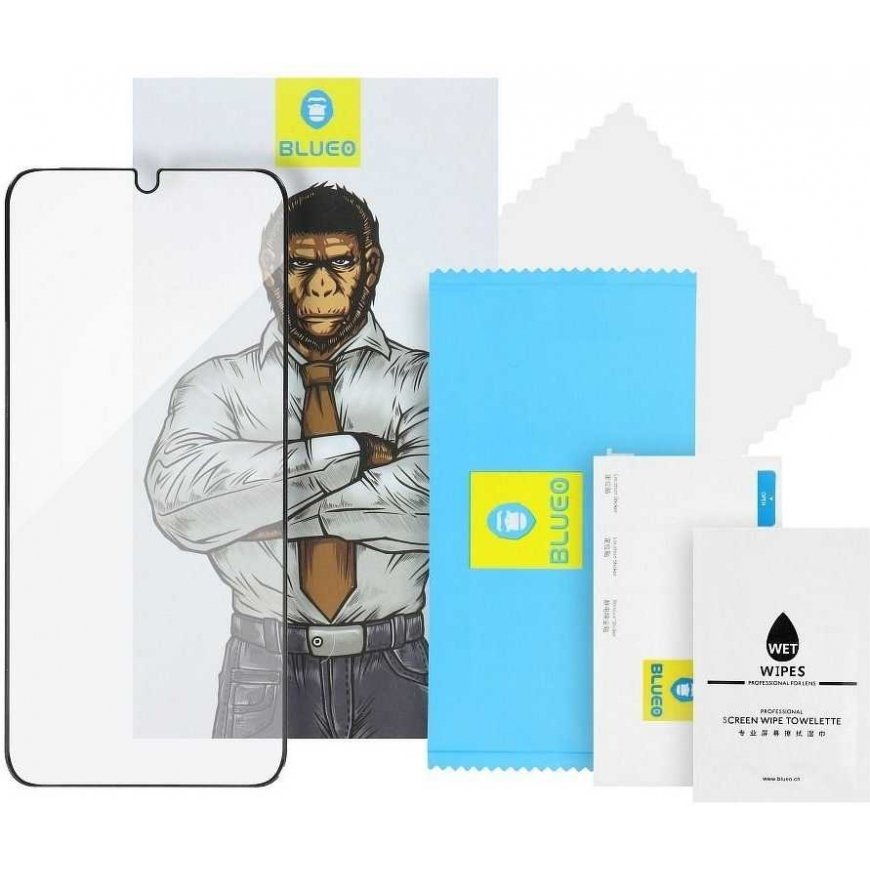 Blueo LCD apsauginis stikliukas 5D Mr. Monkey Glass (Strong HD) Apple iPhone 14 Pro Max juodas – 4