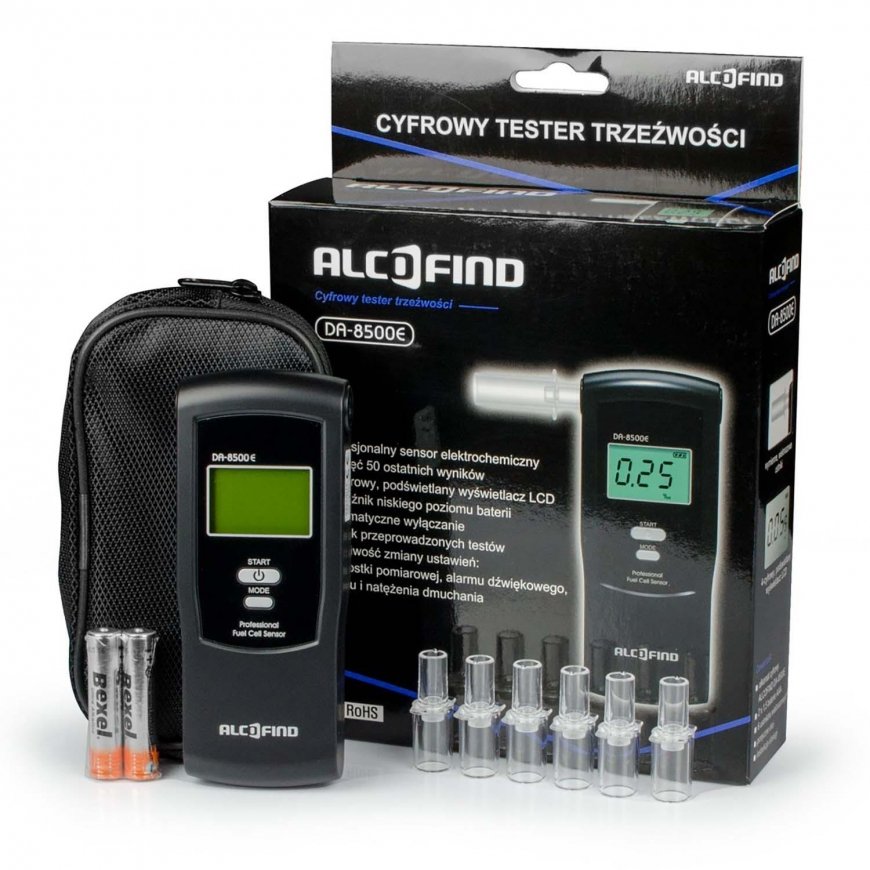 Alcofind DA 8500E elektrocheminis alkotesteris + kandikliai