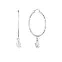 Lacoste Timeless steel rings with crocodile pendants 2040375 Lacoste Timeless steel rings with crocodile pendants 2040375