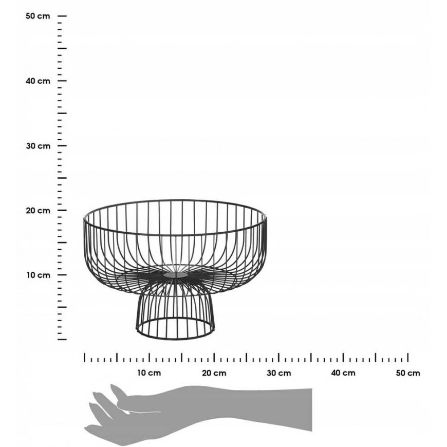 Secret De Gourmet Fruit basket with base, metal, 28 cm, black – 4