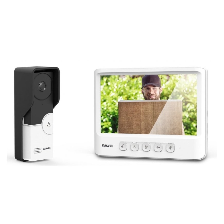 Evolveo DoorPhone DPIK06W video-sisesidesüsteem 17,8 cm (7") Must, Valge