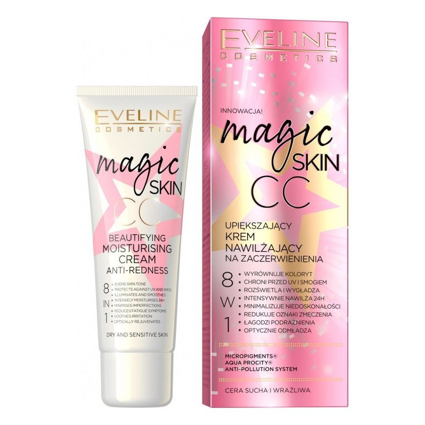 EVELINE_Magic Skin CC upiększajacy krem nawilżający na zaczerwnienienia 8w1 50ml – 2