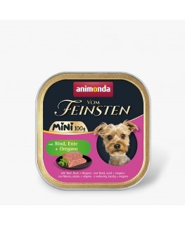 animonda Vom Feinsten 4017721823616 dogs moist food Beef, Duck, Oregano Adult 100 g