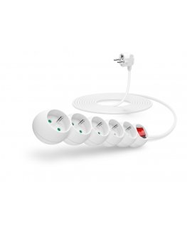 Connect IT CI-1284 power extension 5 m 5 AC outlet(s) Indoor White
