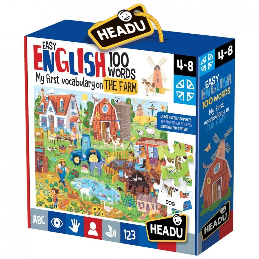 Headu Easy English 100 Words Farm