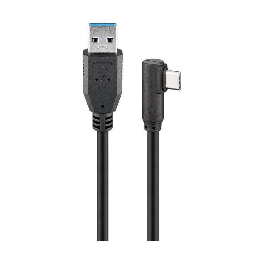Wentronic 66502 USB kabelis USB 3.2 Gen 1 (3.1 Gen 1) 1,5 m USB C USB A Melns
