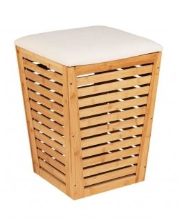 WENKO Bambusa skalbinių krepšys 55 L Bamboo