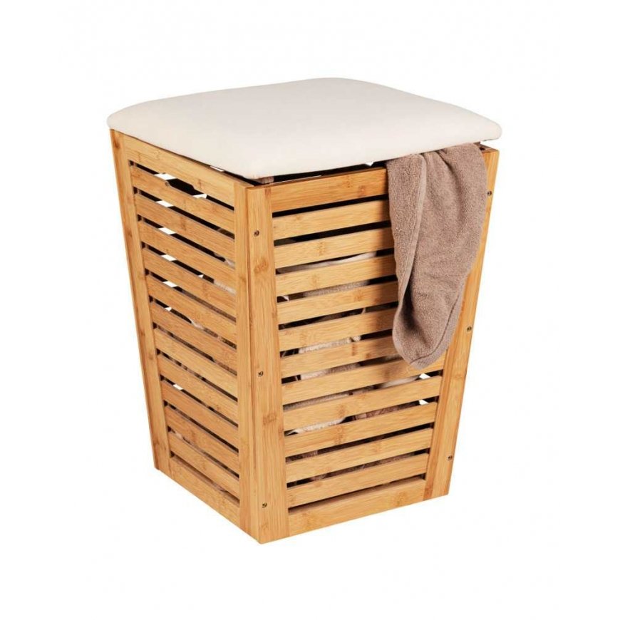 WENKO Bambusa skalbinių krepšys 55 L Bamboo – 2