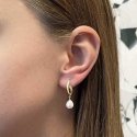 Evolution Group Elegant gold-plated earrings with river pearl and zircons 21103.1B Evolution Group Elegant gold-plated earrings with river pearl and zircons 21103.1B