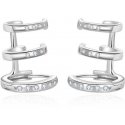 Agate Fashionable silver earrings with zircons AGUC3378 Agate Fashionable silver earrings with zircons AGUC3378