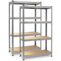 Metal warehouse shelf, set of 2, 180 x 90 x 40 cm Thin PL-702