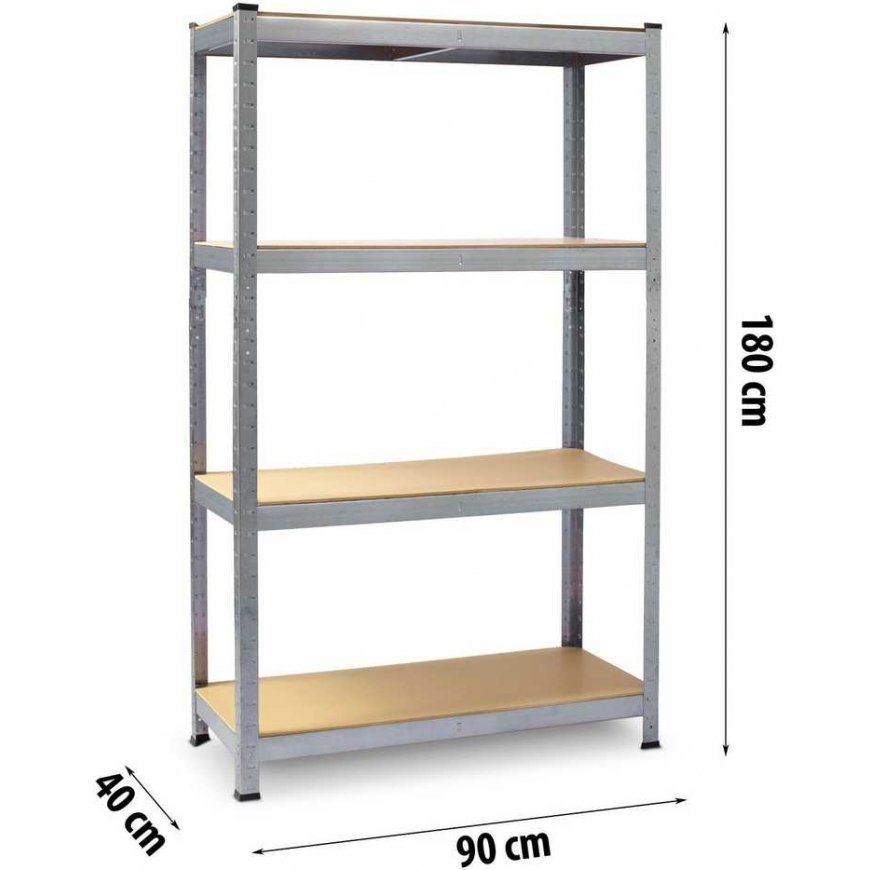 Metal warehouse shelf, set of 2, 180 x 90 x 40 cm Thin PL-702 – 5