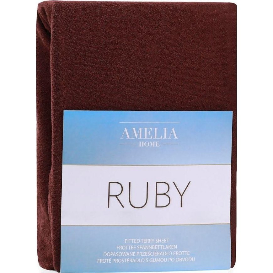 AmeliaHome Fitted sheet AH RUBY BROWN42
