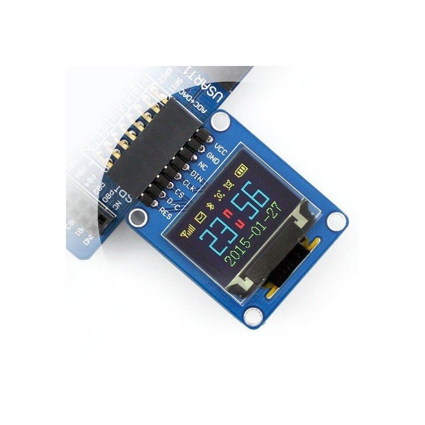 Graphic OLED color display 0.95" (A) 96x64px SPI, angled connectors, Waveshare 10507
