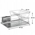 5five Simply Smart Steel kaksikerroksinen astiankuivausrumpu, tippamaton - ruostumaton teräs 5five Simply Smart Steel kaksikerroksinen astiankuivausrumpu, tippamaton - ruostumaton teräs