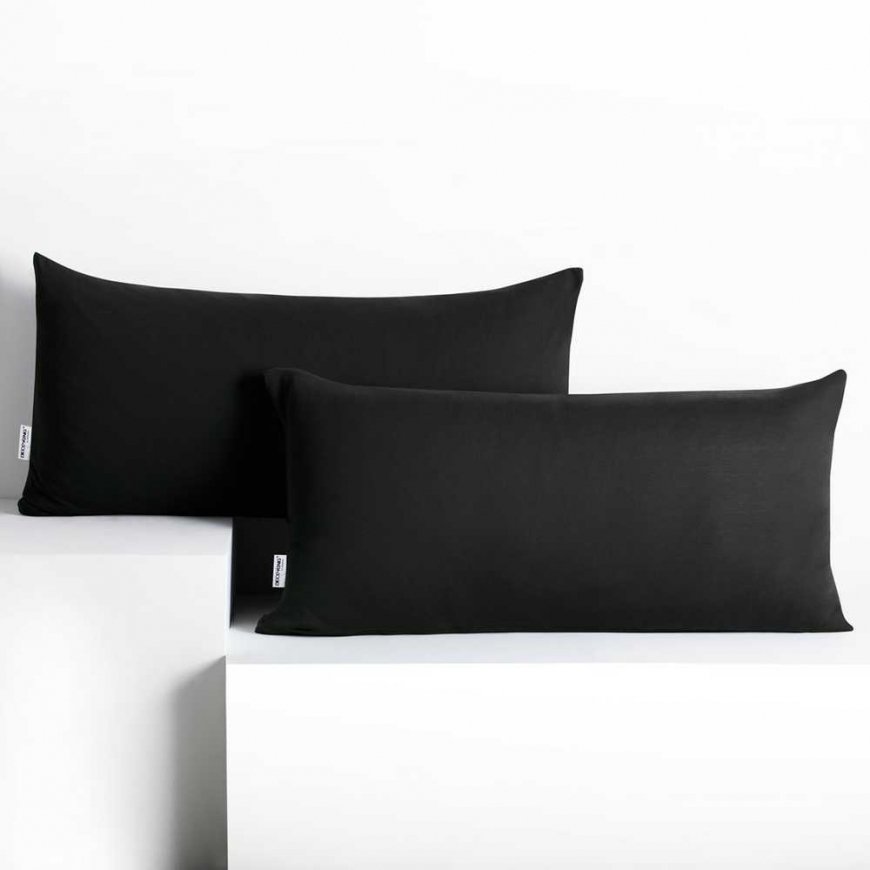 Koristeellinen tyynyliina AMBER väri musta tyyli klassinen materiaalityyppi - tekstiilijersey 40x80 DecoKing – 3