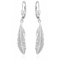Beneto Timeless silver feather earrings AGUC2391L Beneto Timeless silver feather earrings AGUC2391L