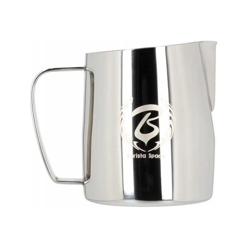 Barista Space - 450 ml polished silver milk jug – 3