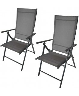 Saska Garden GARDEN CHAIR 57x68x106cm 2xTEXTLINE 7 POSITIONS SET OF 2