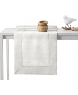 AmeliaHome Tablecloth AH VESTA BRD CREAM 40X200