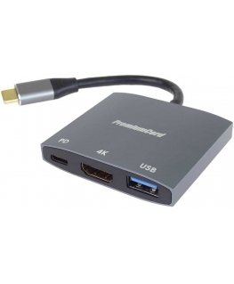 PremiumCord adapter USB-C to HDMI, USB3.0, PD, 4K and FULL HD 1080p resolution