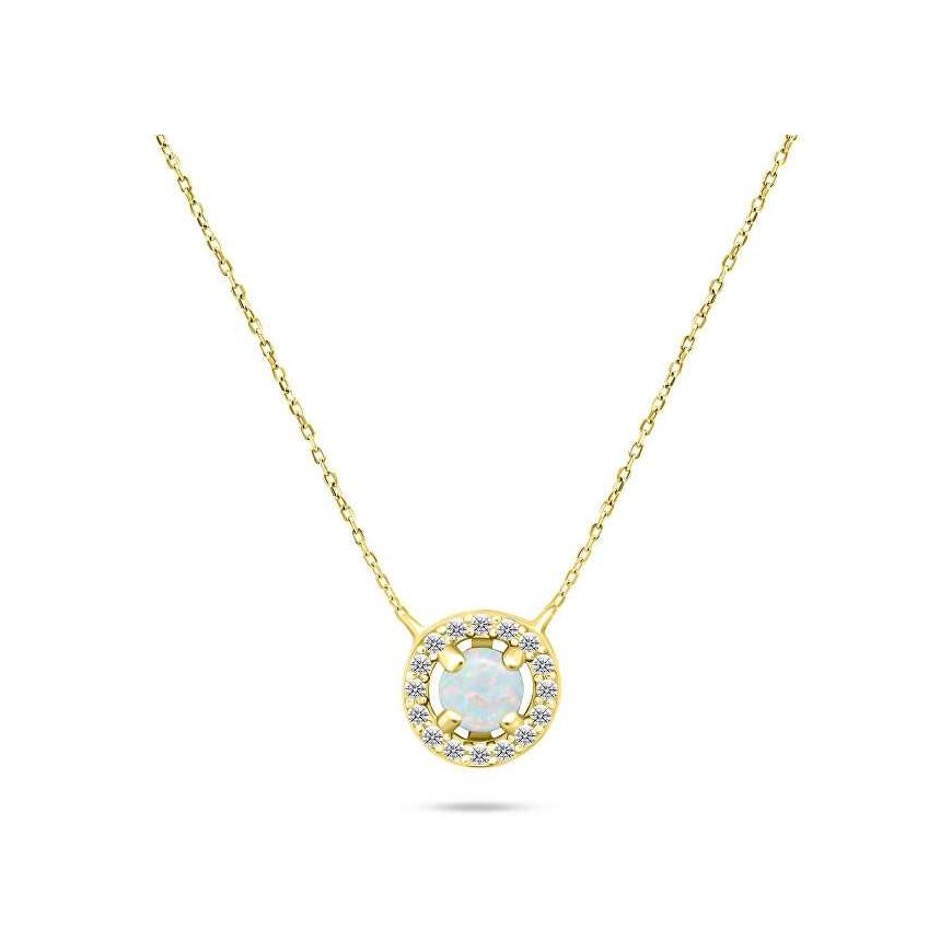 Brilio Silver Charming gold-plated opal jewelry set SET225Y (earrings, necklace) – 2