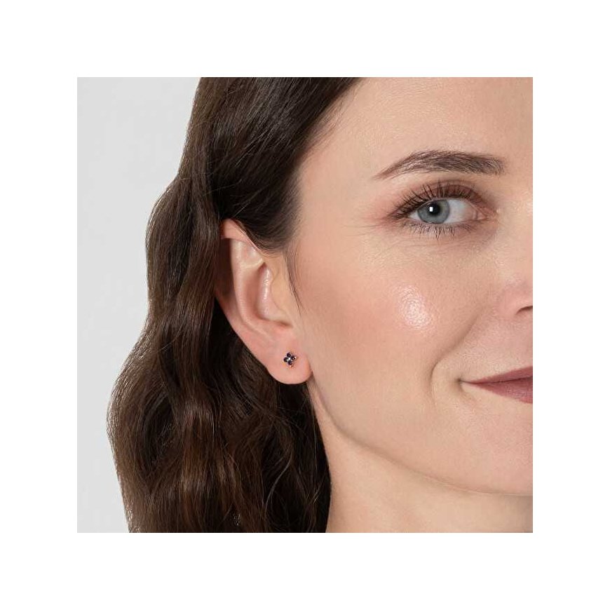 Troli Delicate gold-plated earring with blue crystals – 2