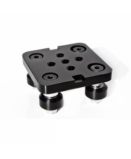 Drilled Mini V-Slot carriage kit mounted on aluminum profile