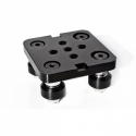 Drilled Mini V-Slot carriage kit mounted on aluminum profile Drilled Mini V-Slot carriage kit mounted on aluminum profile