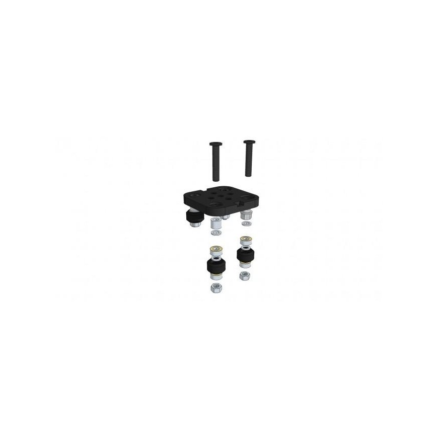 Drilled Mini V-Slot carriage kit mounted on aluminum profile – 2