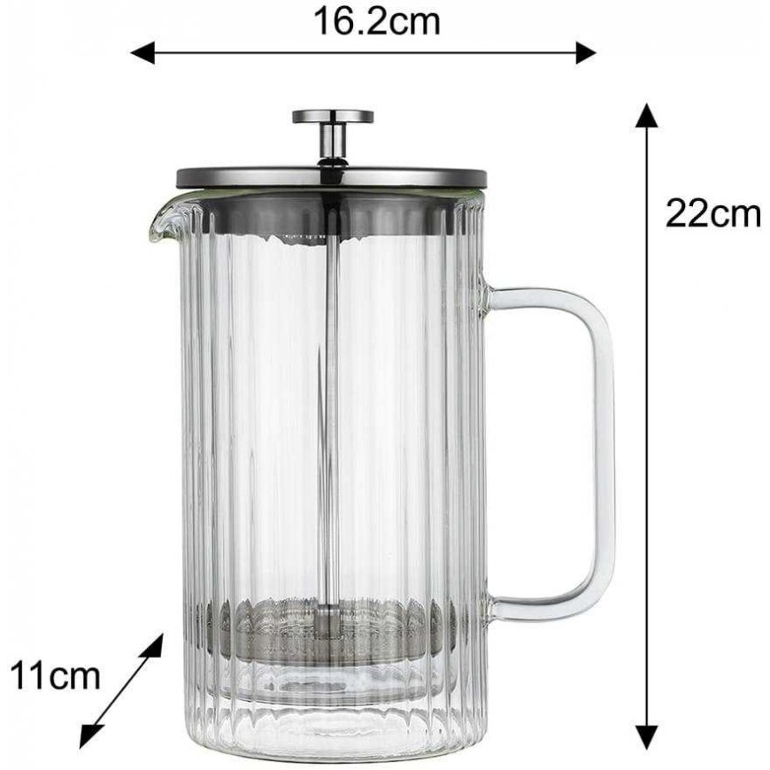 KAHVITEEN PUHDISTUSLASI 1000 ml FRENCH PRESS KLAUSBERG KB-7758 Hopea – 3