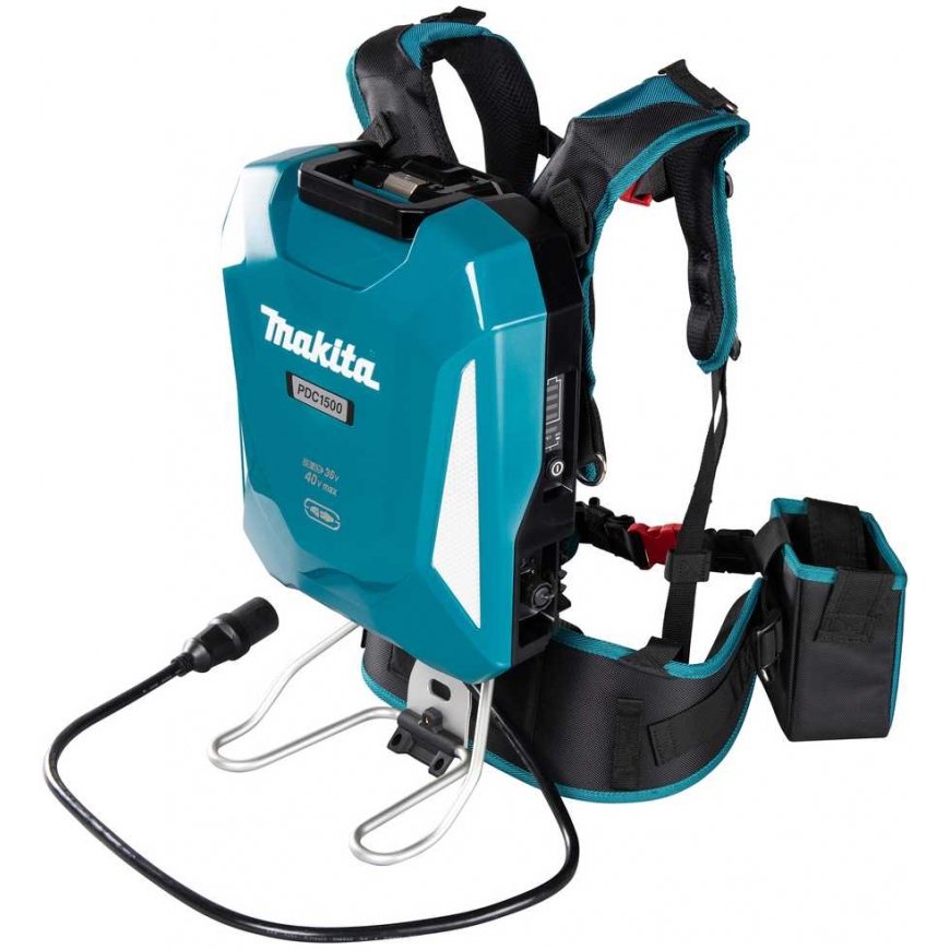 Makita PDC1500A01 Reppuakku 36V-40Vmax LXT XGT Li-Ion, 43,55 Ah, 1500 Wh, 12,9 kg, toimitetaan ilman sovittimia.