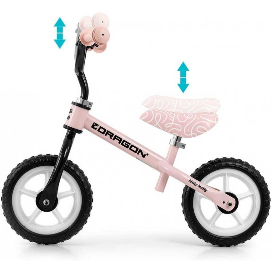 Milly Mally Balance Bike Dragon Pink – 2