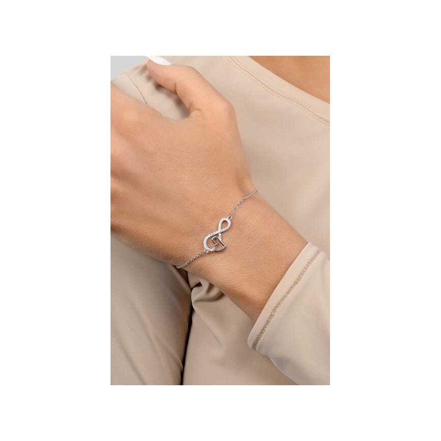 Brilio Silver Charming gold-plated bracelet with zircons BRC43Y – 2
