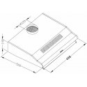 Gartraukis Virtuvinis gaubtas po spintele - 50 cm Berdsen BE-10-A absorberis baltas Gartraukis Virtuvinis gaubtas po spintele - 50 cm Berdsen BE-10-A absorberis baltas