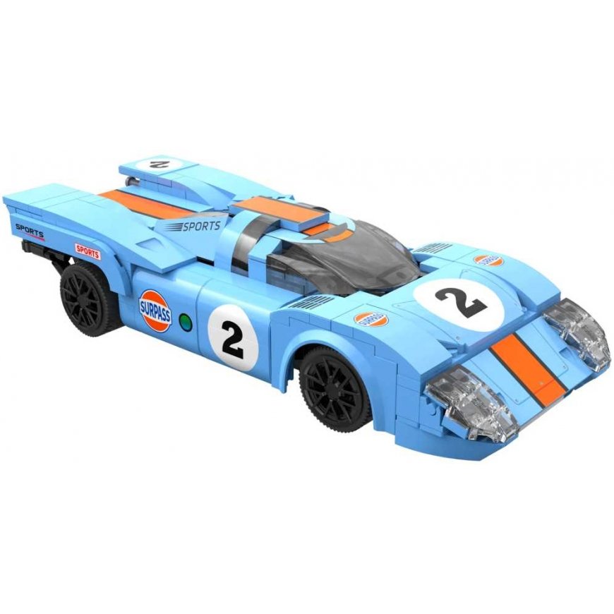 Klocki konstrukcyjne CaDA Samochód zdalnie sterowany Auto Sportowe 21.7 cm 1:20 Azure Storm 266 parts RC Dual Mode C51076W – 2