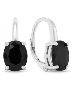 Brilio Silver Brilio Silver Original silver earrings with black zircons EA750WBC