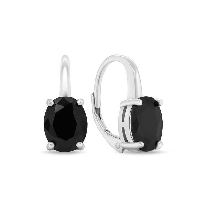 Brilio Silver Brilio Silver Original silver earrings with black zircons EA750WBC