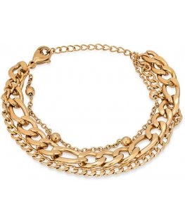Troli Luxury triple bracelet made of gold-plated steel