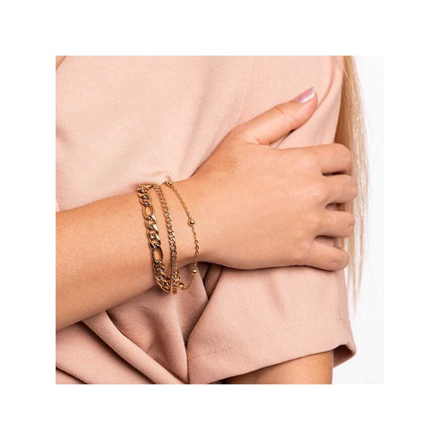 Troli Luxury triple bracelet made of gold-plated steel – 2