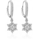 Agate Dangle Silver Earrings Flakes with Zircons AGT-E146LW Agate Dangle Silver Earrings Flakes with Zircons AGT-E146LW