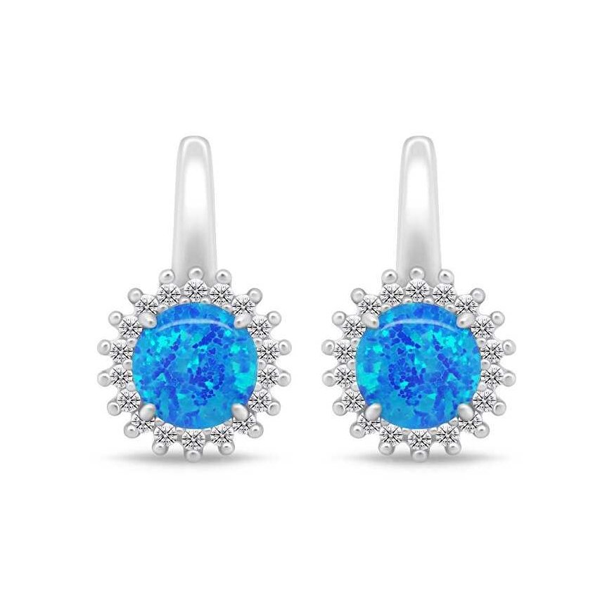 Brilio Silver Brilio Silver Elegant silver earrings with zircons and opals EA931WB – 2