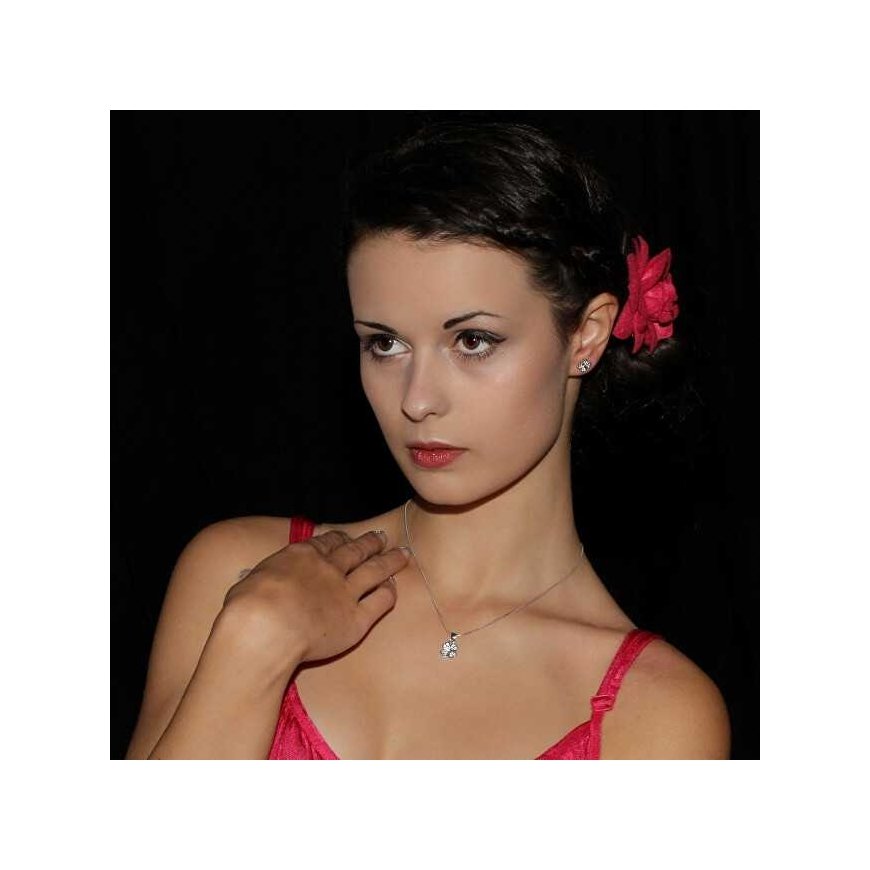Silvego Silver four-leaf clover set JJJS2238 (earrings, pendant) – 2